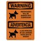 Signmission Safety Sign, OSHA WARNING, 5" Height, 7" Width, Trespassers Barked Submission Bilingual, Landscape OS-WS-D-57-L-12848 - alternate 1